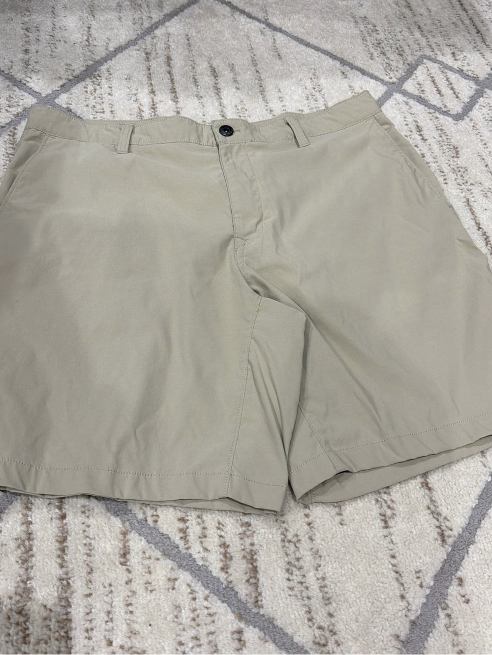 The North Face Sprag Shorts Mens 36 9” Khaki Outdoor Golf Nylon Lightweight
